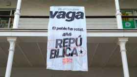 Un cartel que anuncia la convocatoria de huelga en el campus de la Ciutadella de la Universidad Pompeu Fabra (UPF) / CG