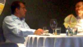 El expresidente del Barça, Joan Laporta, y el director de TV3, Vicent Sanchis, en el restaurante Coure de Barcelona / CG