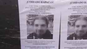 Cartel del detenido por grabar en las calles de Santiago / EUROPA PRESS
