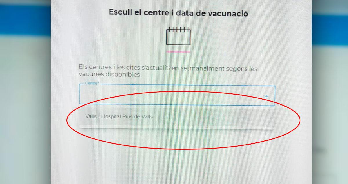 La opción para vacunarse en Valls (Tarragona) de un vecino de Barcelona ciudad / CG