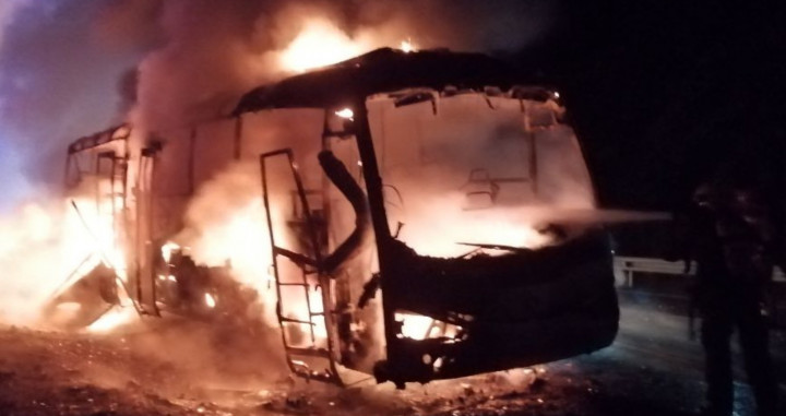 Autobús en llamas en Tarragona / BOMBERS