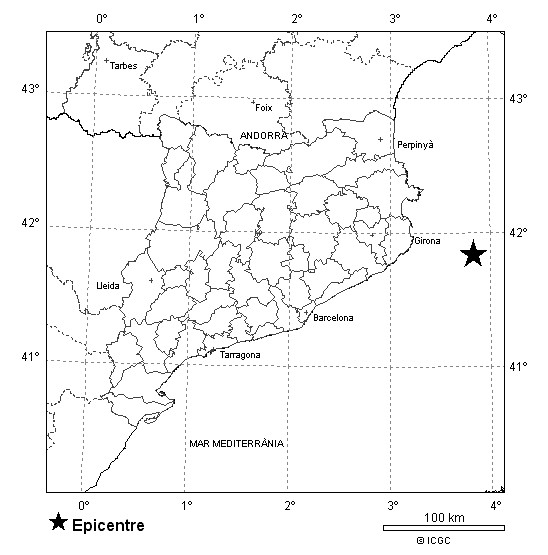 Terremoto de 3,5 grados en la Costa Brava / ICGC