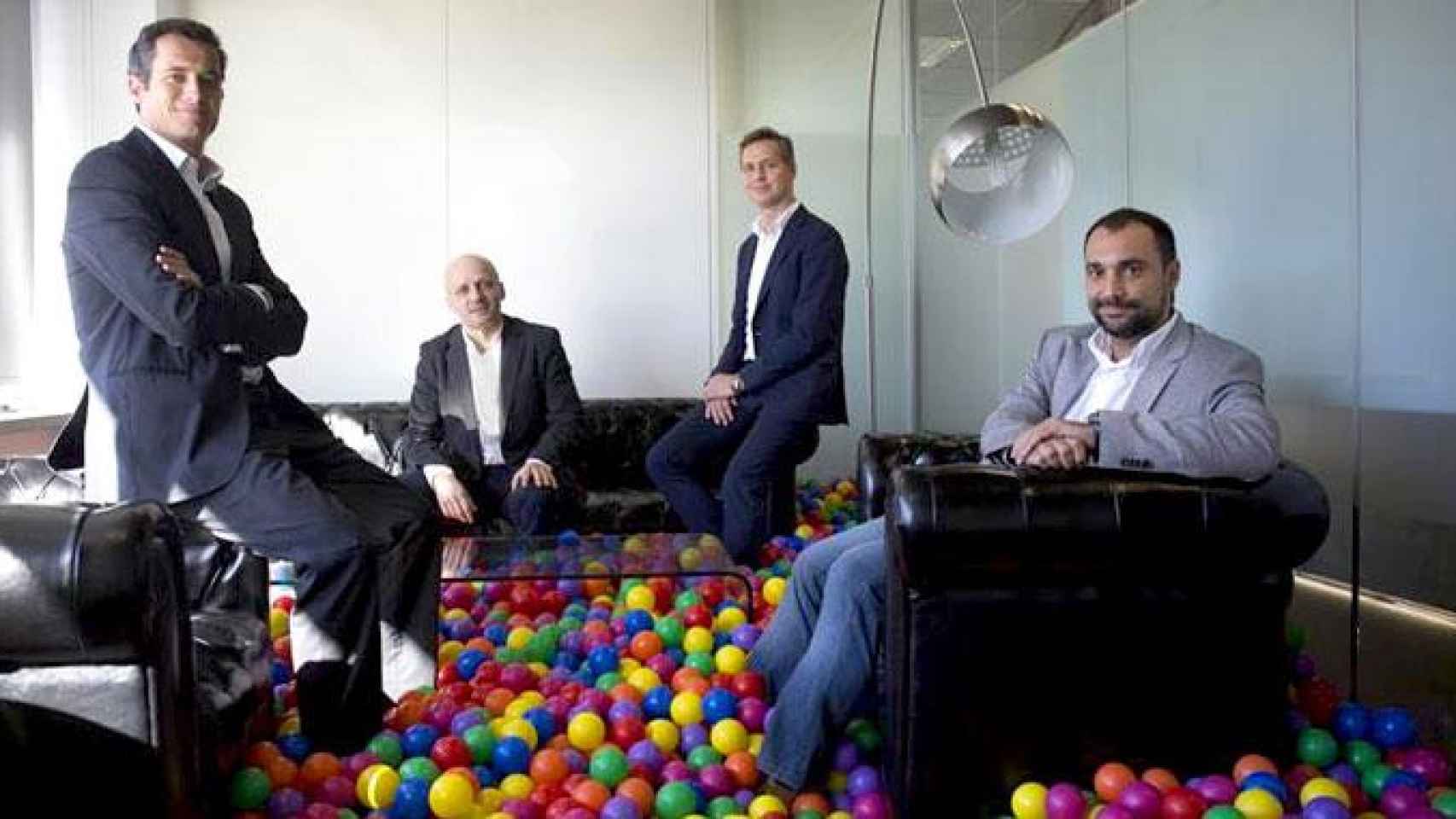 Los cuatro emprendedores de éxito que impulsan Seedrocket 4Fouders Capital, Marc Badosa (i), Marek Fodor (2i), Javier Pérez-Tenessa (2d) y Jesús Monleón (d) / SEEDROCKET