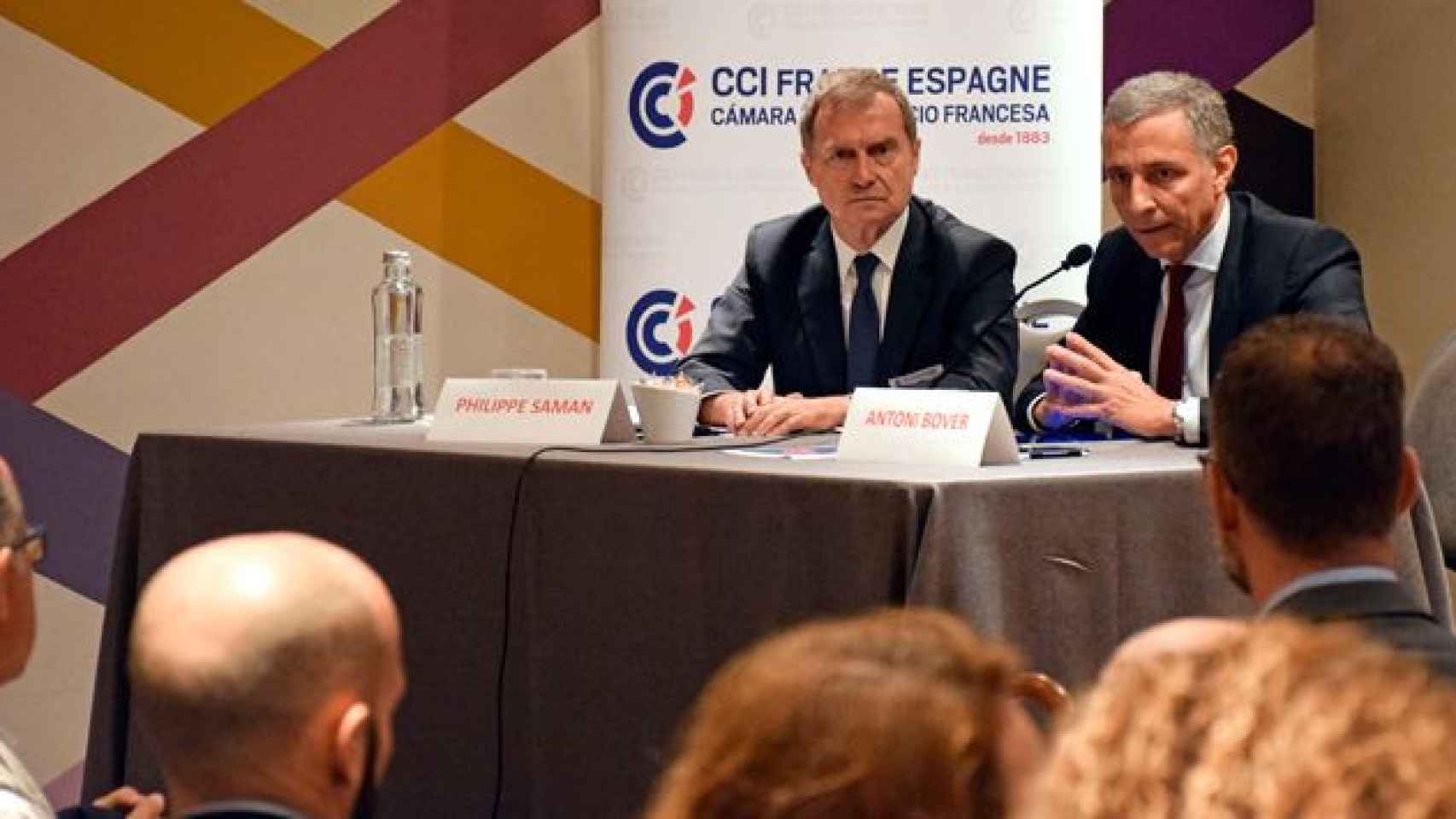 Antonio Bover y Philippe Saman, presidente y director de la Cámara de Comercio e Insutria Francesa de Barcelona en el monográfico sobre el 'procés' / CG