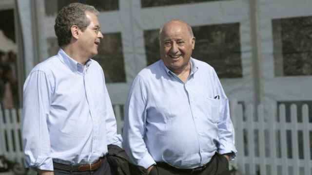 El presidente de Inditex, Pablo Isla (izquierda), y el fundador del grupo, Amancio Ortega (derecha), en una imagen de archivo / EFE