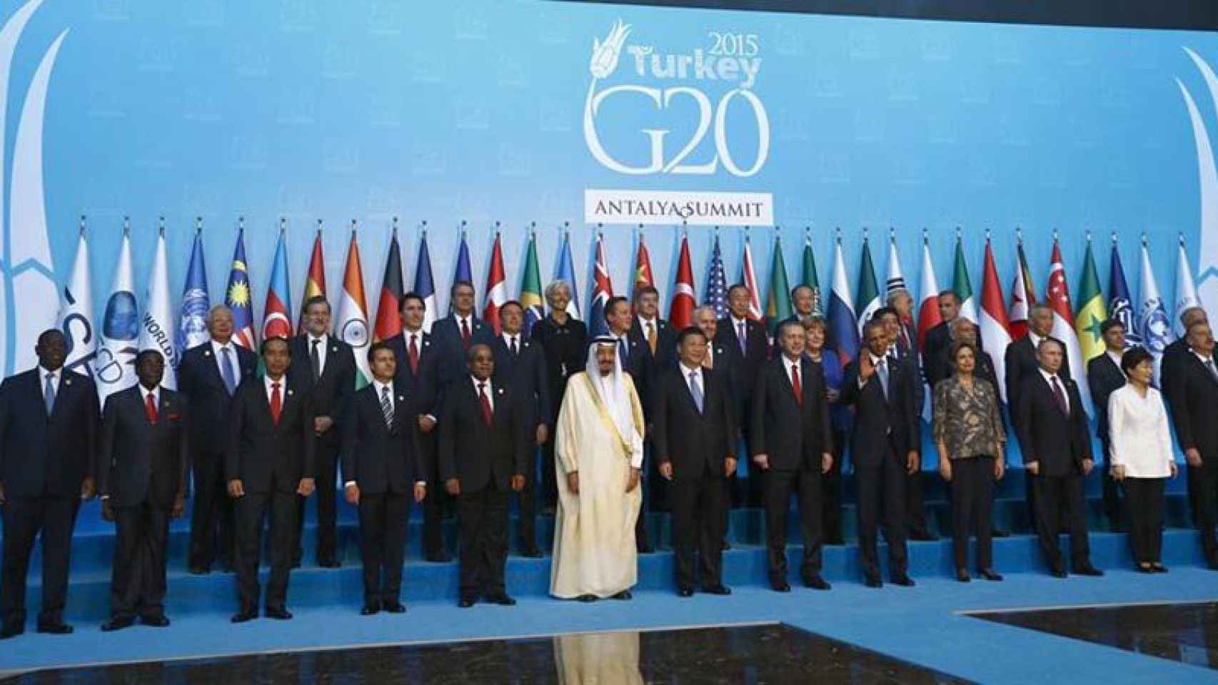 Foto de familia de los asistentes a la cumbre del G20 en Turquía de este fin de semana.