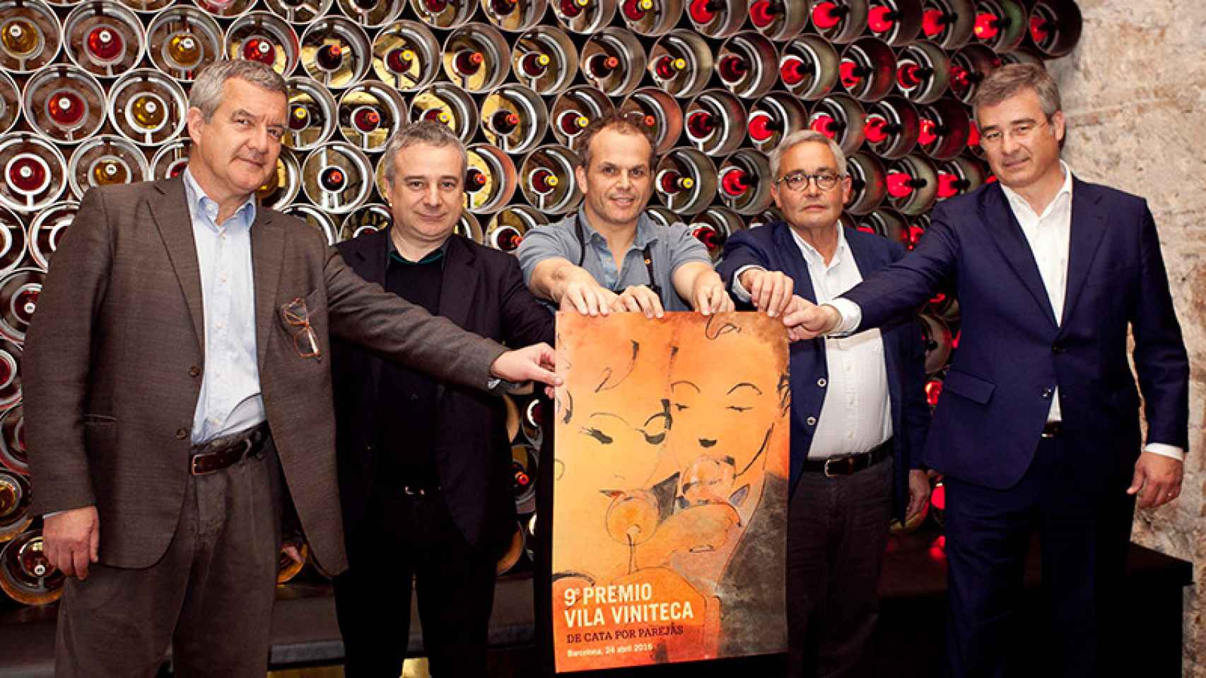 Perico Pastor, Quim Vila, Jordi Vilà, Siscu Martí y Jordi Segura el día de la presentación del concurso
