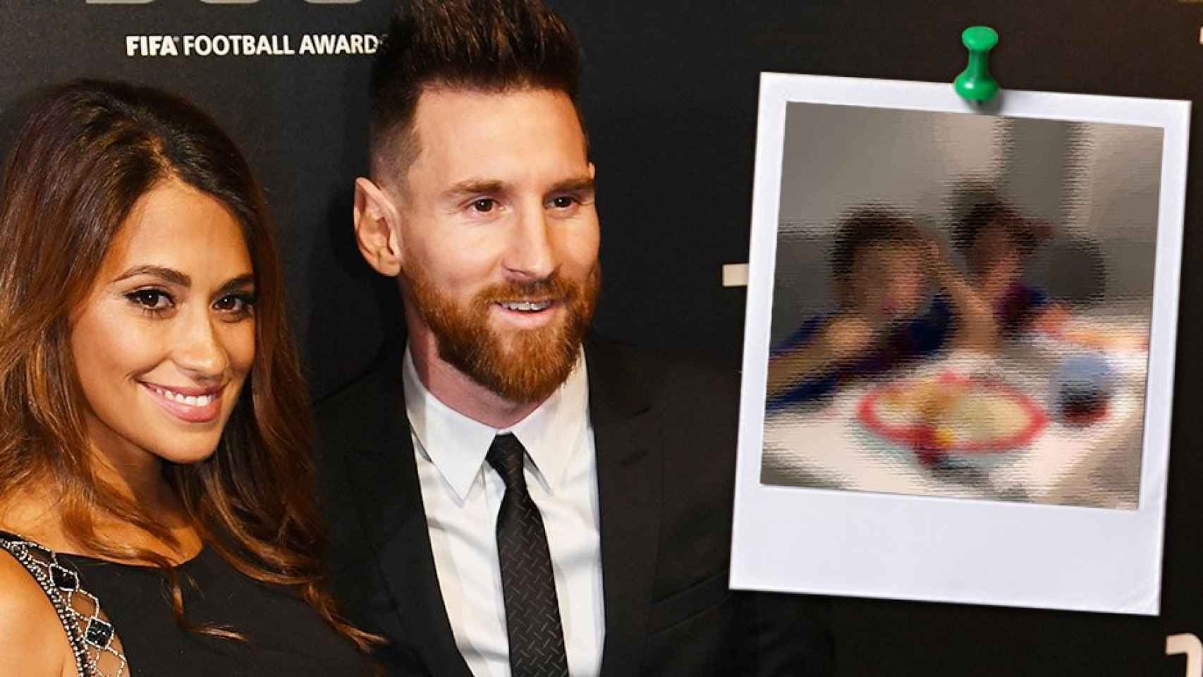 Antonella Roccuzzo y Leo Messi en la gala de The Best, junto con la foto más graciosa de sus hijos / FOTOMONTAJE DE CULEMANÍA