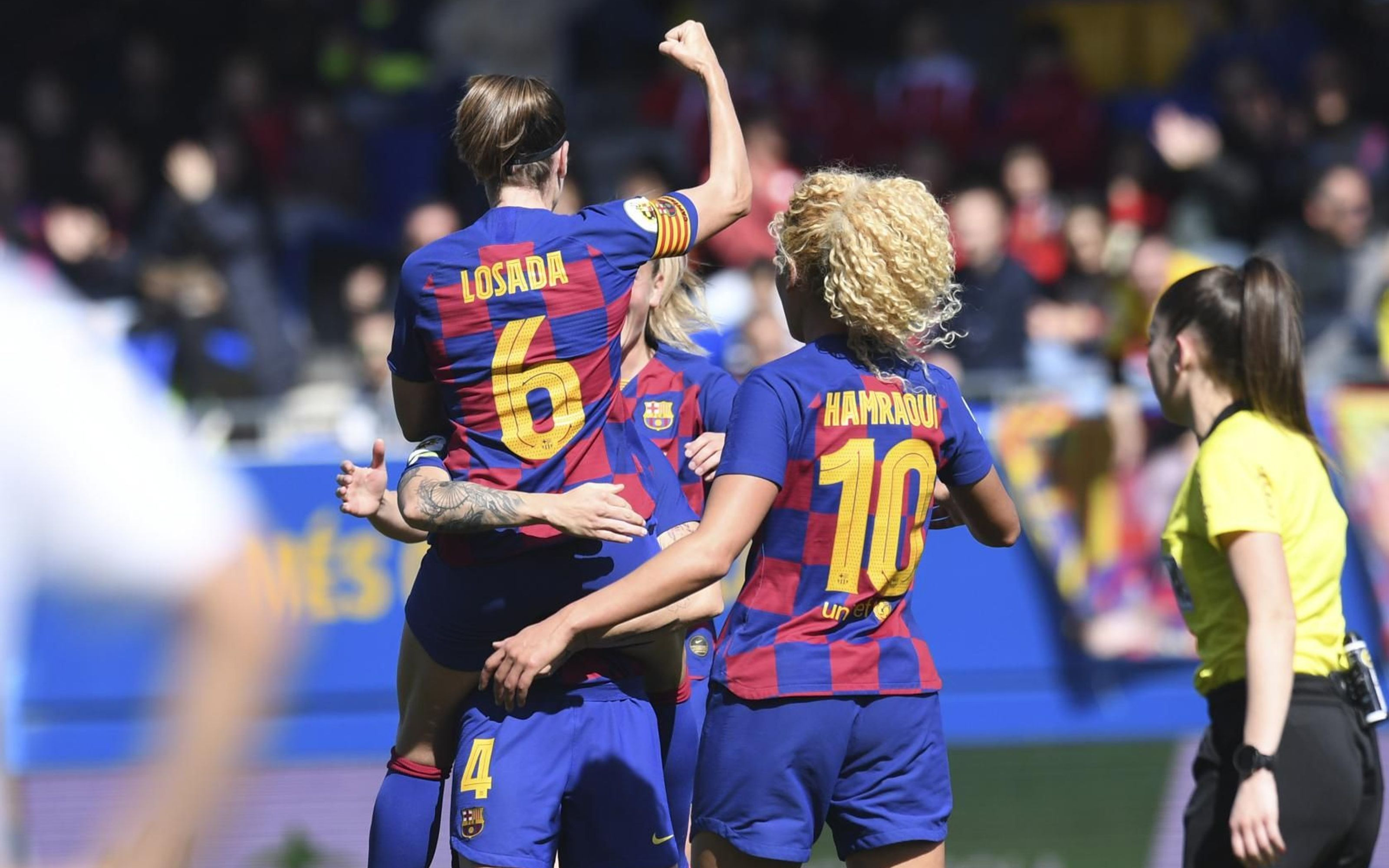 Losada celebrano un gol con el Barça femenino / FC Barcelona