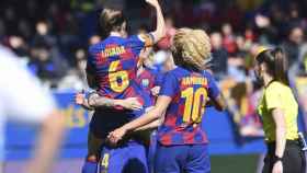 Losada celebrano un gol con el Barça femenino / FC Barcelona