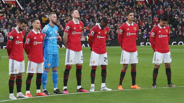 Los jugadores del Manchester United, en la previa de un partido en la Premier League / MANCHESTER UNITED