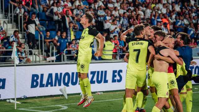 El Girona celebra el ascenso a Primera División / Girona FC