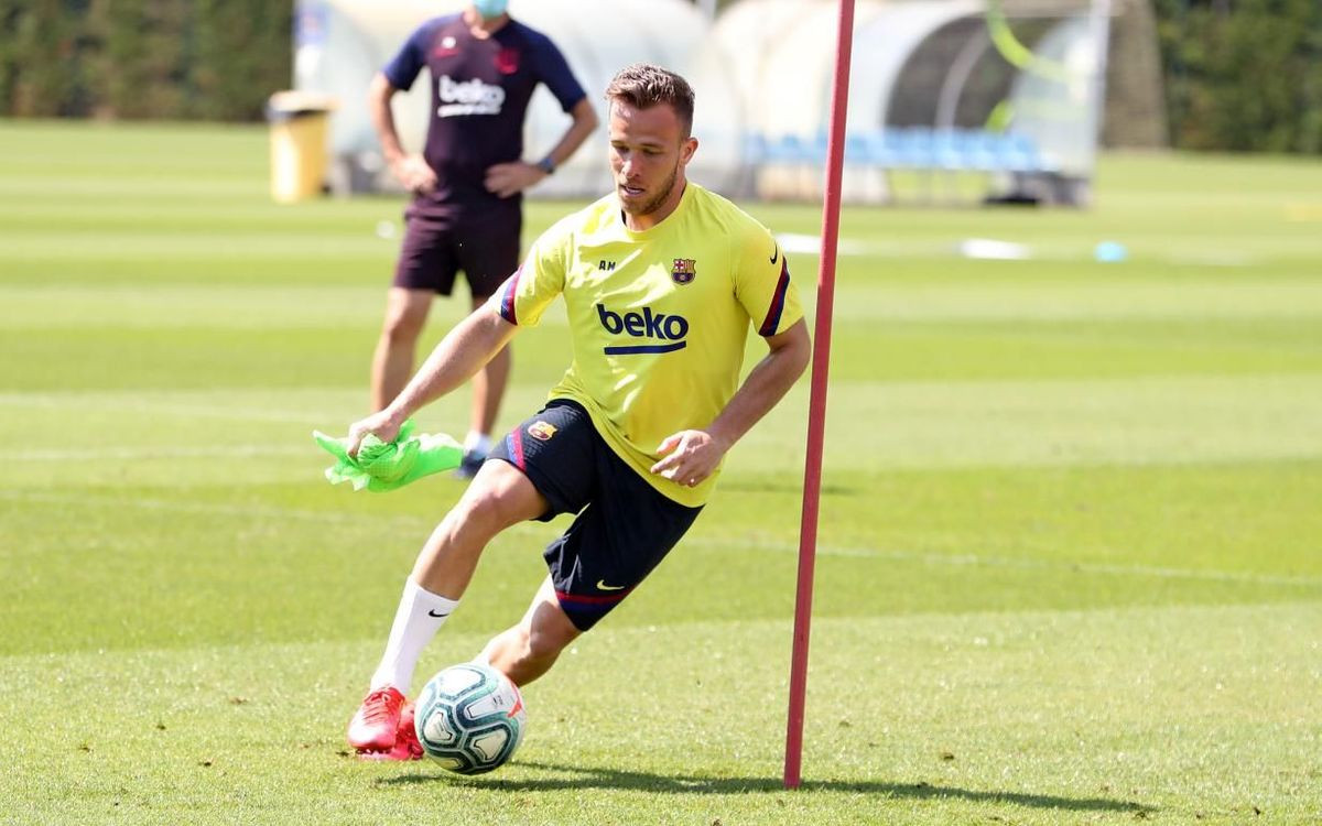 Arthur Melo entrenando con el Barça /FC BARCELONA