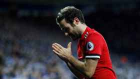 Juan Mata celebrando un gol con el Manchester United / EFE