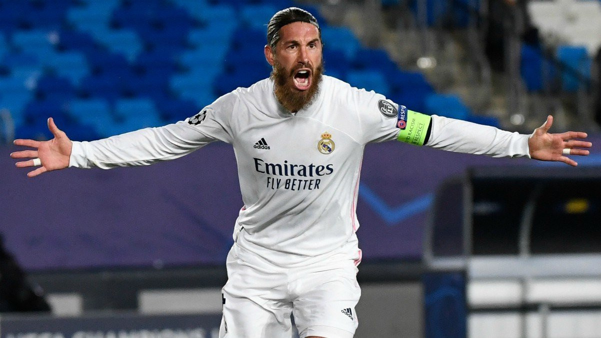 Sergio Ramos, celebrando su gol contra el Inter de Milán | EFE