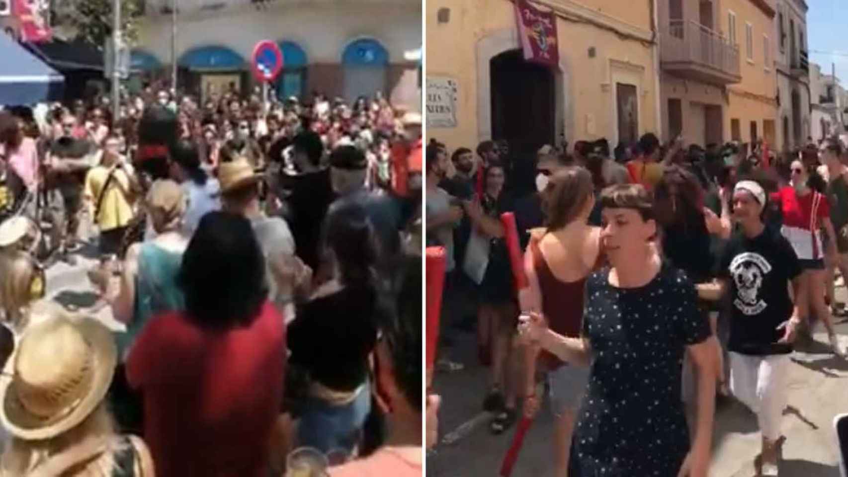 Celebraciones en Sant Pere de Ribes pese a la prohibición de celebrar la fiesta mayor por la pandemia de coronavirus / YOUTUBE