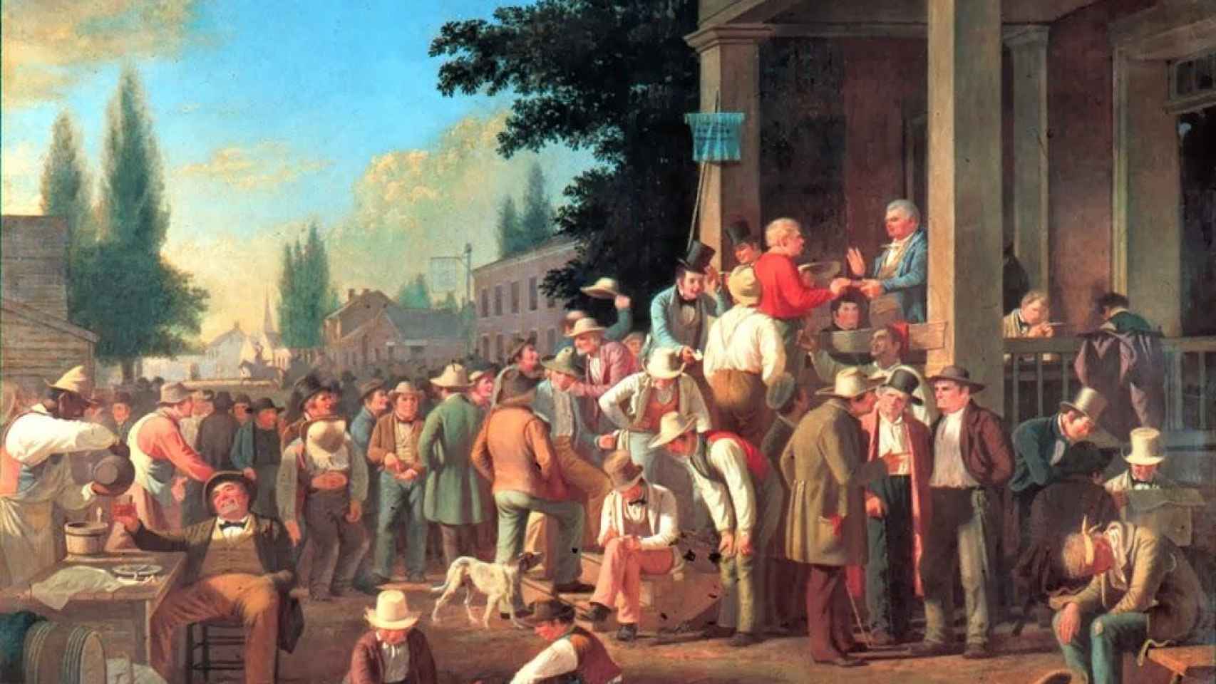 Votantes borrachos en las elecciones del Condado (1852), una obra de George Caleb Bingham
