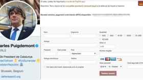 Puigdemont promociona en su perfil de Twitter la web que permite hacerle donaciones en 'bitcoins'