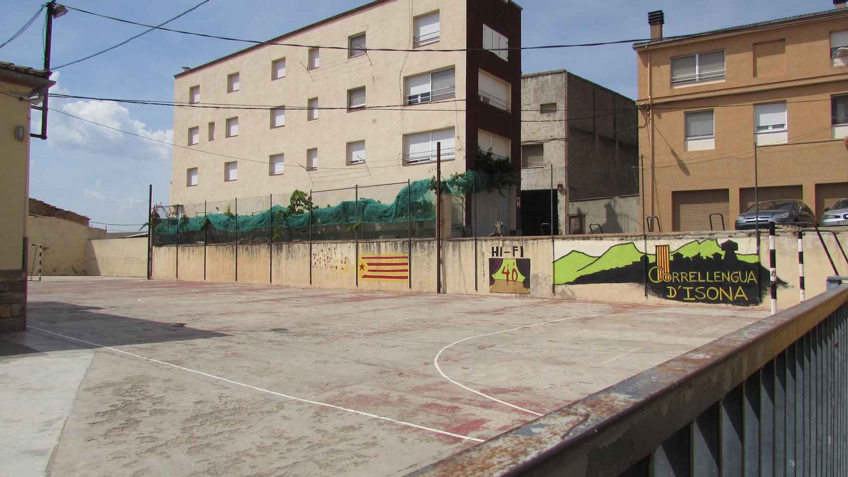 Un mural en las escuelas catalanas de carácter independentista