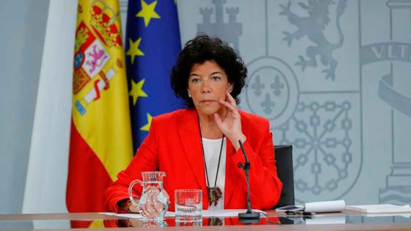 La portavoz del Gobierno, Isabel Celaá, responde a la conferencia de Quim Torra desde La Moncloa / EFE