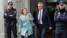 Carme Forcadell, expresidenta del Parlamento catalán, sale del Tribunal Supremo donde estaba citada a declarar con otros seis miembros de la mesa / EFE