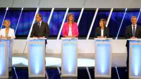 Los cinco candidatos a la Lehendakaritza, en el debate del jueves en ETB / EFE
