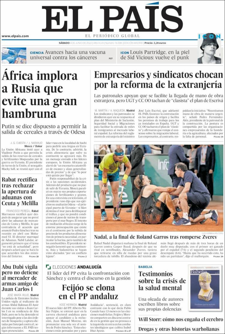 Portada del diario 'El País' / KIOSKO.NET