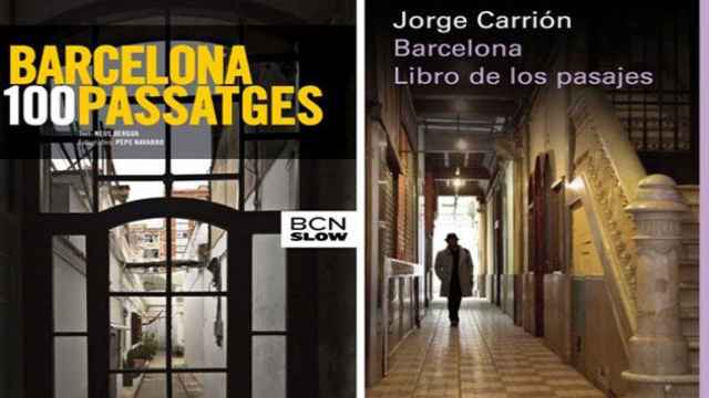 Imagen de las portadas de los dos libros sobre los pasajes de Barcelona, editados por el ayuntamiento / CG