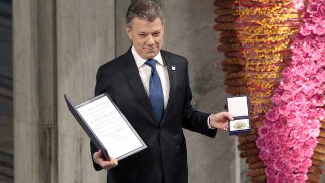 Juan Manuel Santos recoge el Premio Nobel de la Paz en Noruega / EFE
