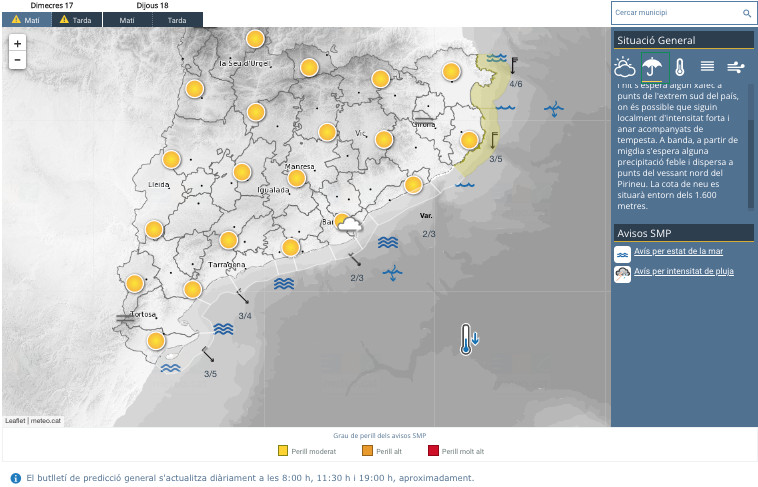 Temperatura en Cataluña para este jueves / METEOCAT