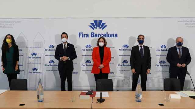 De izquierda a derecha: Roger Torrent, Ada Colau, Pau Relat y Constantí Serrallonga / FIRA DE BARCELONA