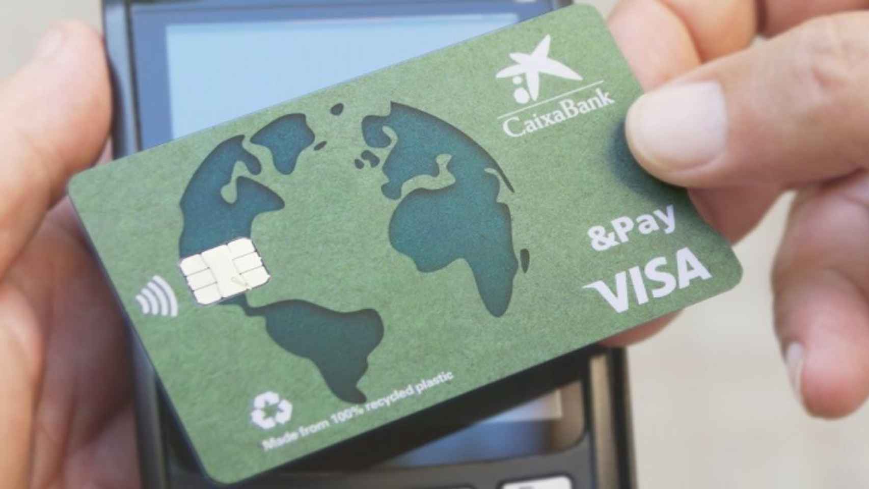 La tarjeta 100% reciclada de CaixaBank