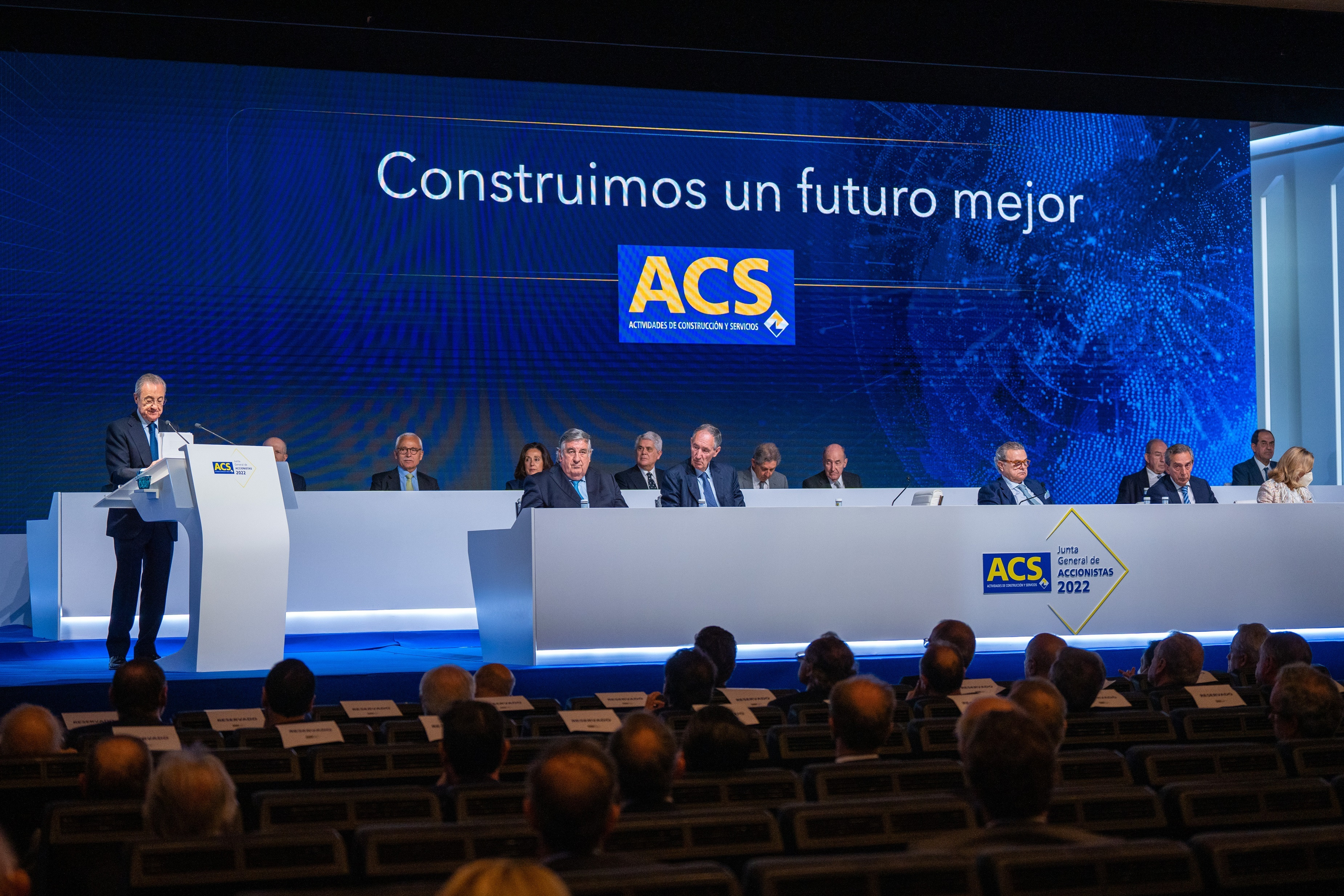 Junta general accionistas de ACS en 2022 presidida por Florentino Pérez