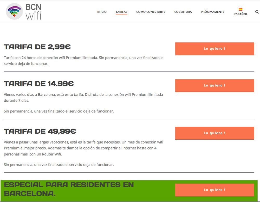 La página web de la wifi pública de Barcelona que lleva dos años sin funcionar / CG