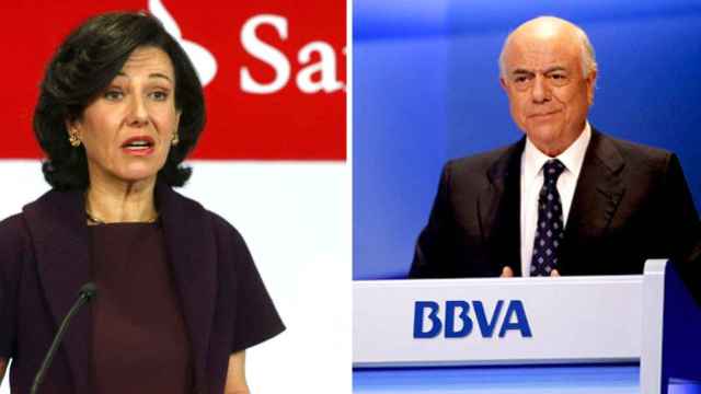 Ana Botín, presidenta de Banco Santander, y Francisco González, presidente de BBVA / CG