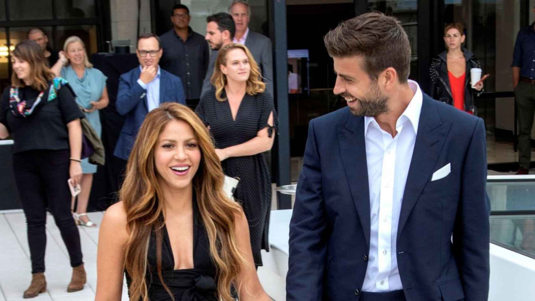 Shakira y Piqué en la presentación de la Copa Davis