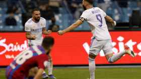 El Real Madrid celebra el primer gol / EFE