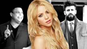 Shakira, entre Ronaldo y Gerard Piqué / FOTOMONTAJE DE CULEMANÍA