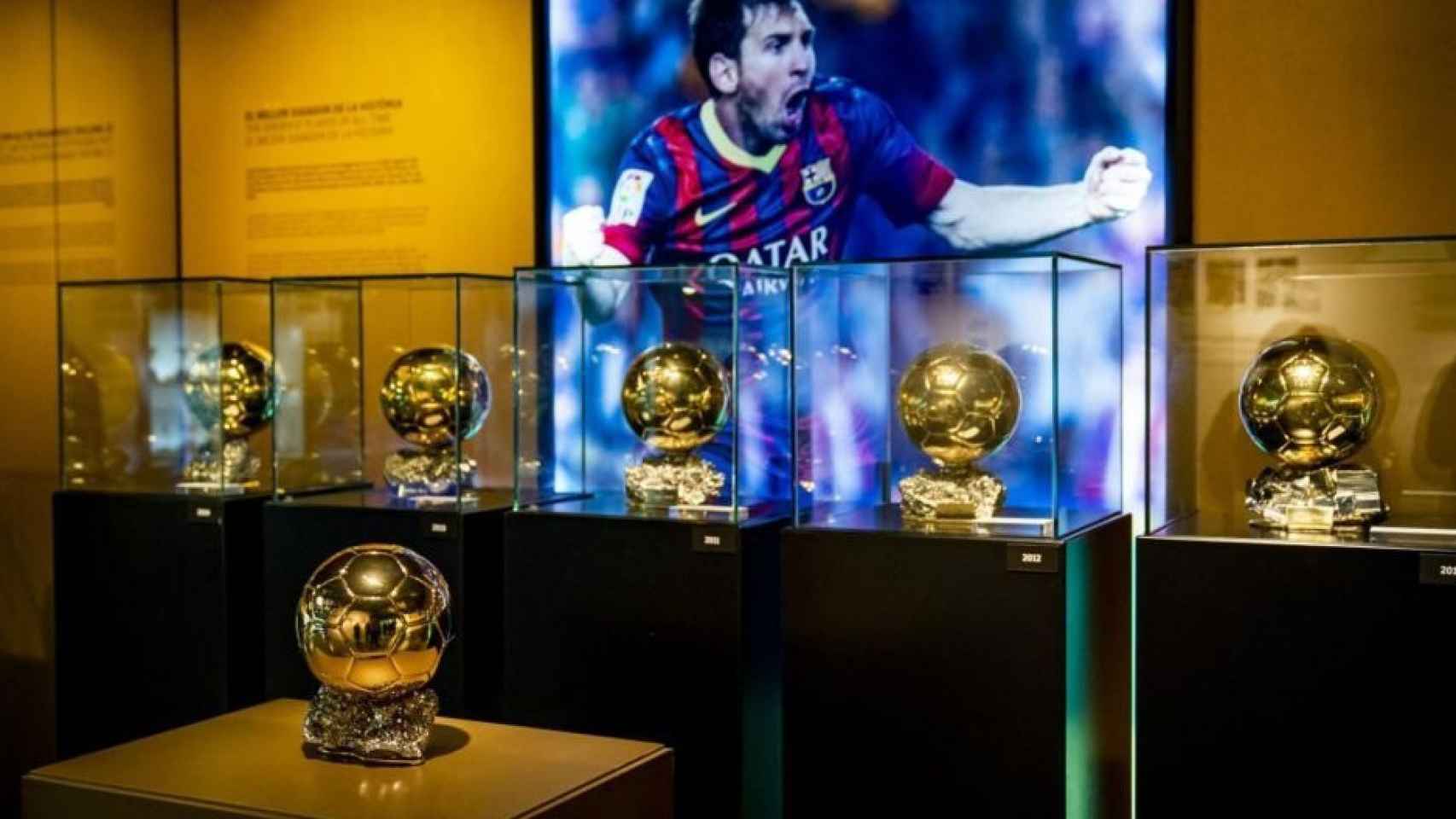 Los balones de oro de Messi en el Museo del Barça / FCB