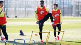 Junior Firpo en un entrenamiento del Barça / FC Barcelona