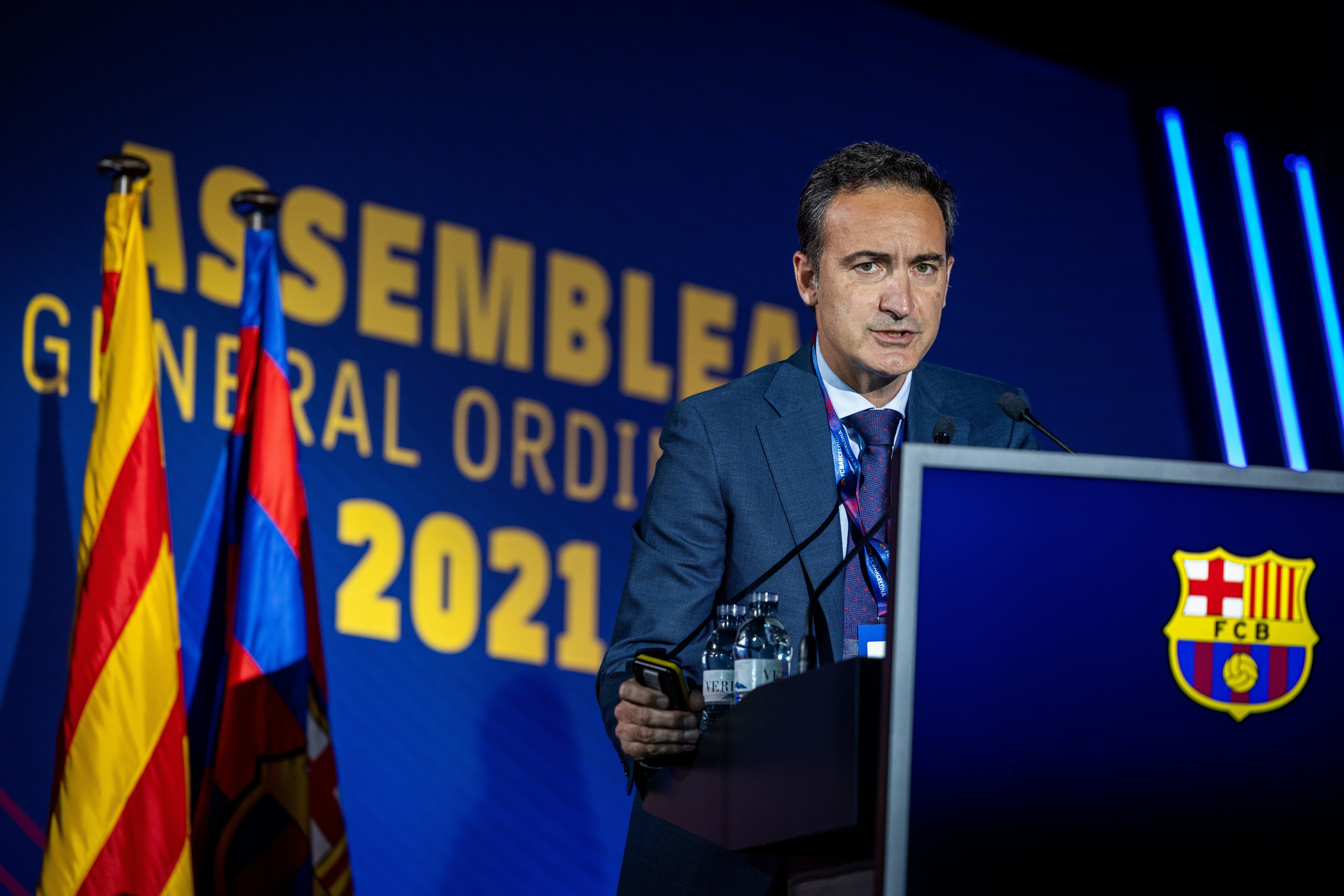 Ferran Reverter en la asamblea de socios compromisarios / FCB