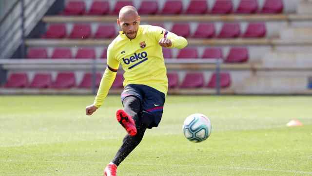 Briathwaite entrenando con el FC Barcelona / FC Barcelona