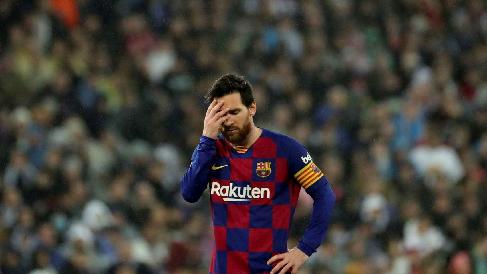 Messi en el Santiago Bernabéu / EFE