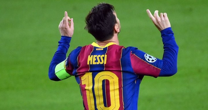 Leo Messi, celebrando su gol ante Ferecvaros en Champions | EFE