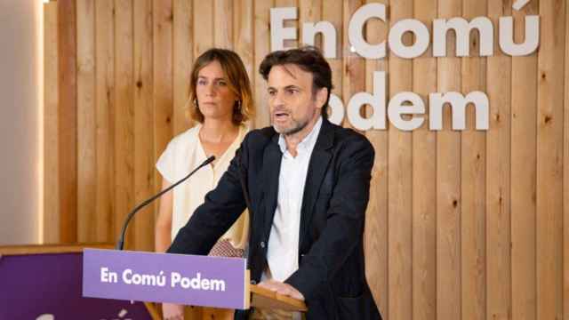 El presidente del grupo parlamentario de Unidas Podemos (UP) en el Congreso, Jaume Asens, junto a la líder de los comuns en el Parlament, Jéssica Albiach / EUROPA PRESS