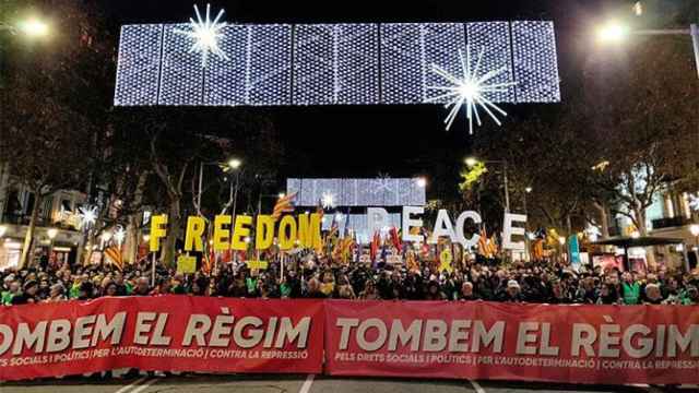 El independentismo radical se manifiesta para tumbar el régimen del 78 / EUROPA PRESS