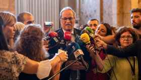 Quim Torra, expresidente catalán, en una comparecencia ante los medios / EP