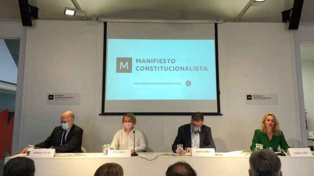 Presentación del Manifiesto Constitucionalista este lunes 15 de noviembre de 2021 en el Col·legi de Periodistes de Catalunya, en Barcelona / EUROPA PRESS