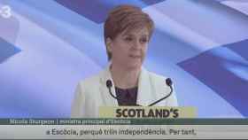 Nicola Sturgeon, defendiendo la independencia de Escocia en el corte de voz elegido en el Telenotícies de TV3