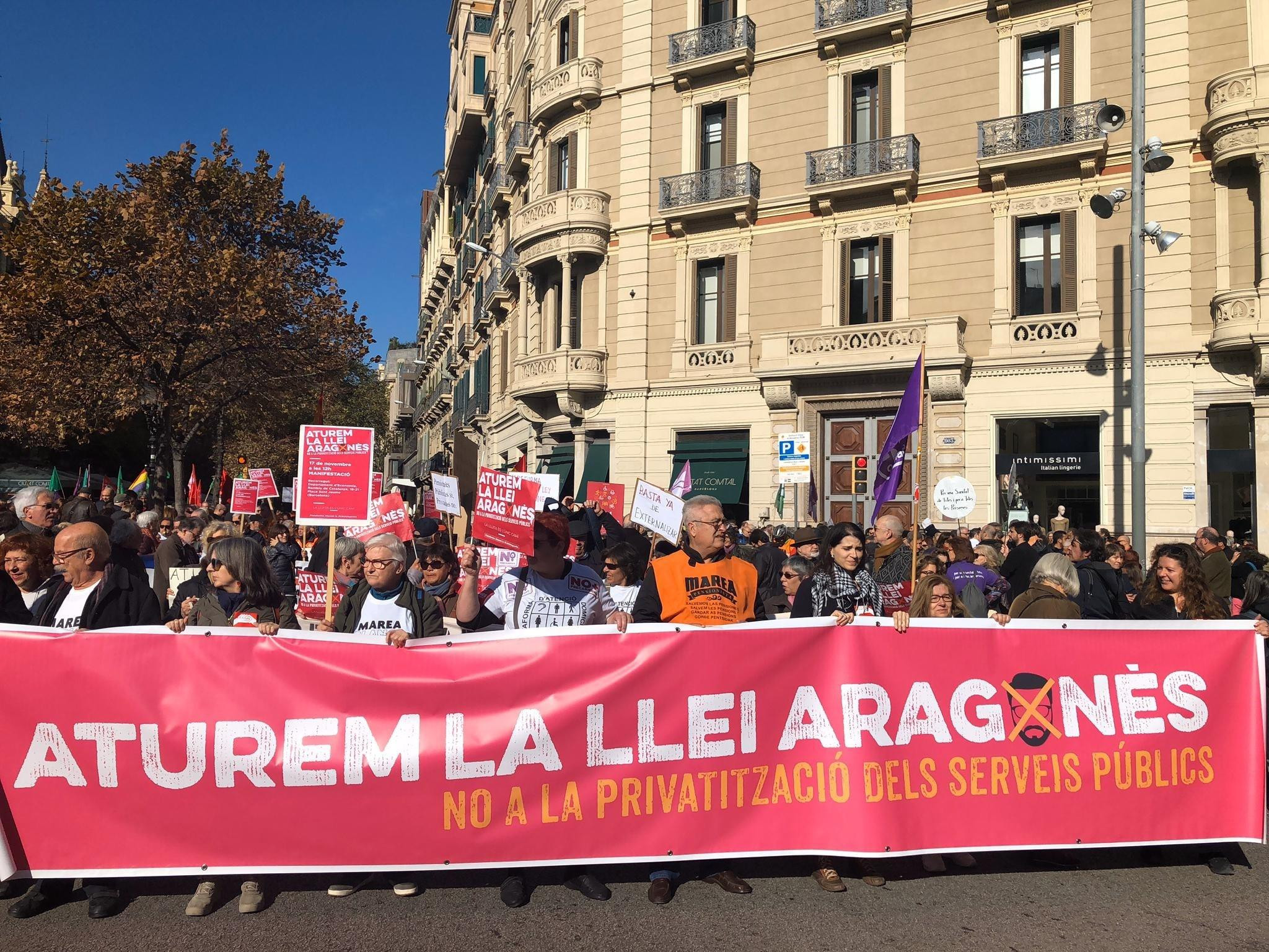 Manifestación contra la 'ley Aragonès' en las calles de Barcelona / EUROPA PRESS